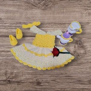 Handmade Crochet Beauty and the Beast Costume Set